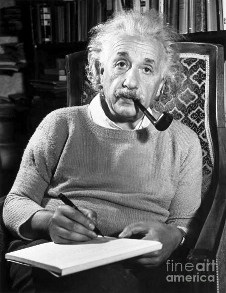 Albert Einstein: the inventor of theory of relativity among other important knowledge in physics.