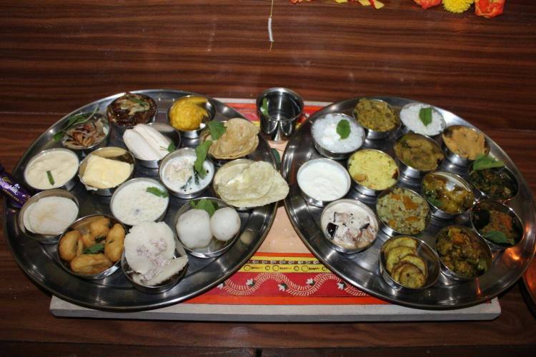 Odia delicacies on Janmastami, a popular festivity.  Photo credits: Partha Pinaki Das